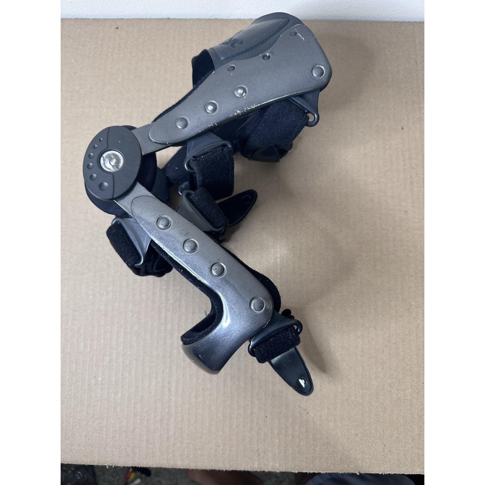 VQ OrthoCare Eagle Knee Brace Black Metal Hinged Stabilizer Support Adjustable